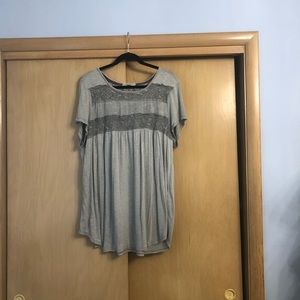 Grey lacey tunic